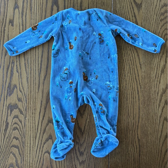 Souris Mini Grey Fleece Pajamas in Duck Print, size 6-9 months - Picture 8 of 11